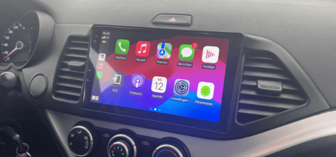Apple Carplay inbouwen in een Kia Picanto 9-inch