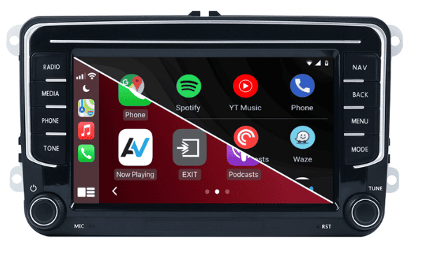 Navigatie met Carplay voor Volkswagen Seat Skoda RNS