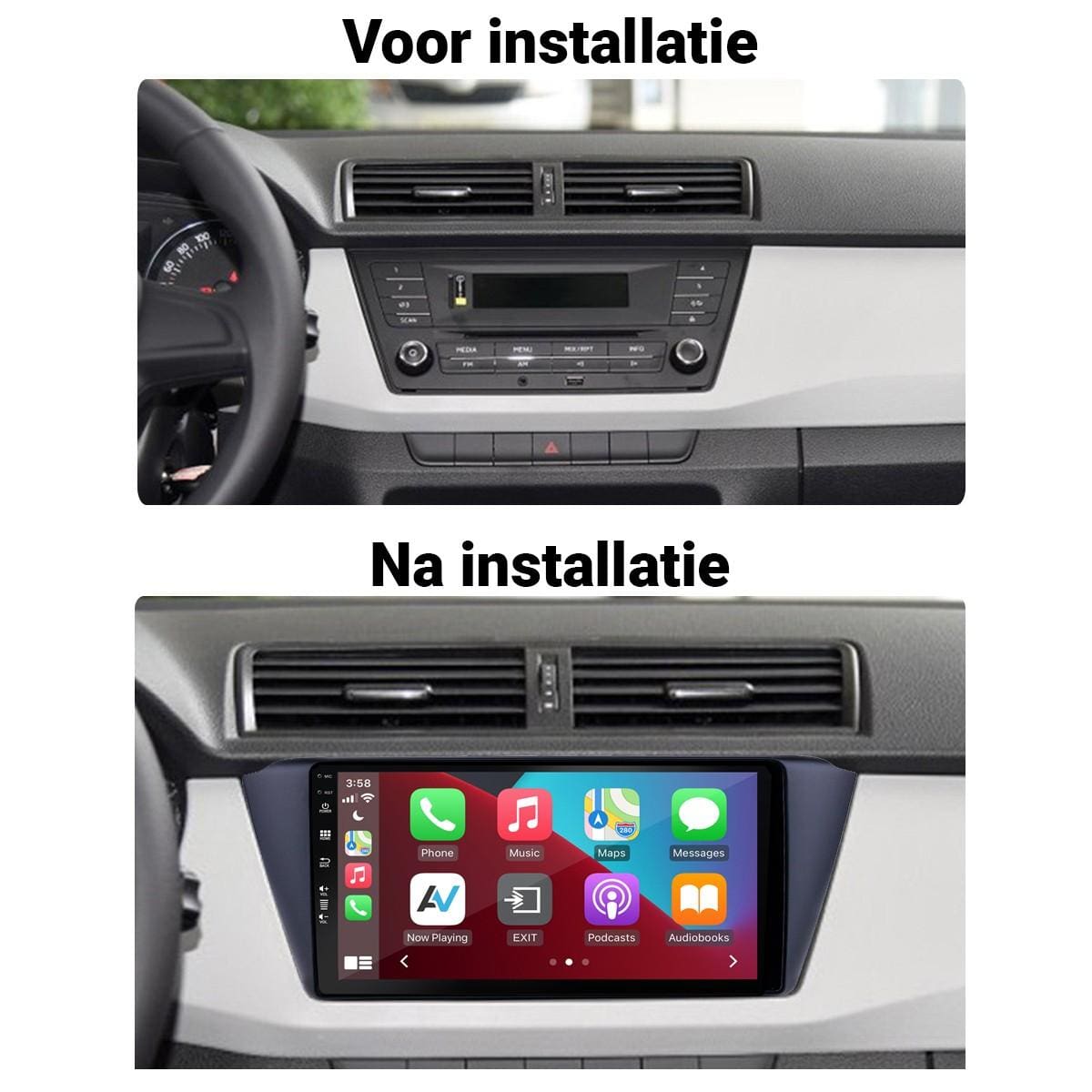 Skoda Fabia 2015 2020 after install d040q