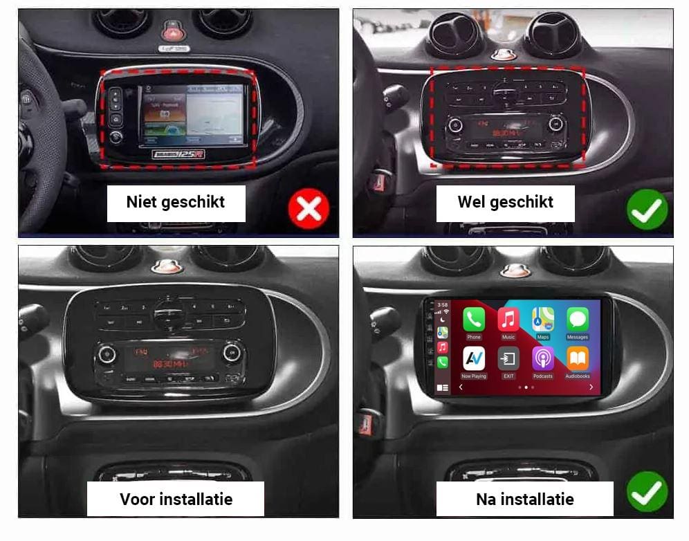 Smart fortwo 2015+ afterinstall